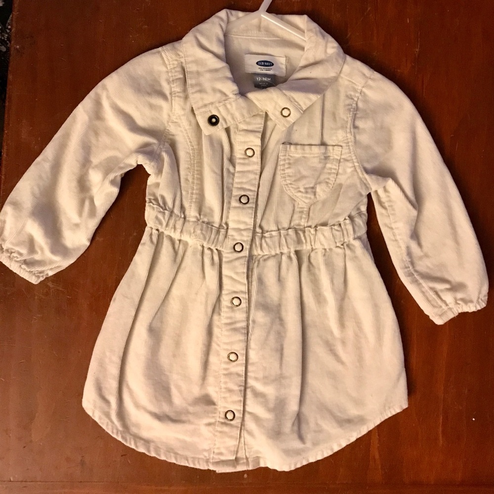 Corduroy shirt dress